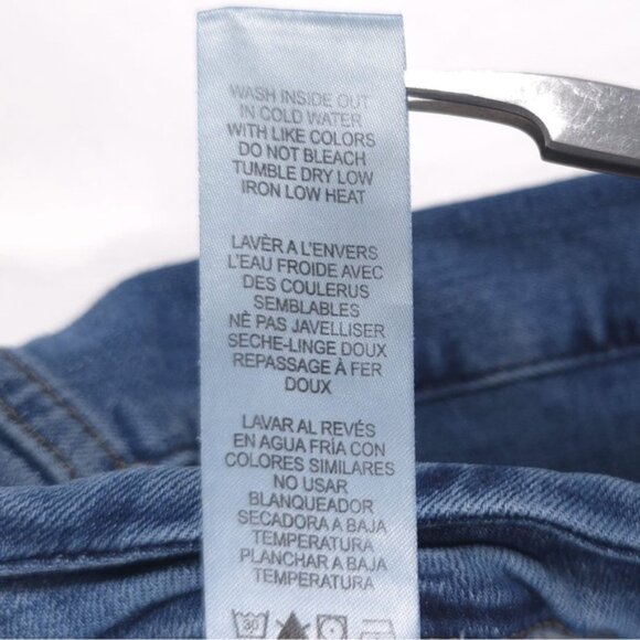 GOOD AMERICAN Women’s Jeans Distressed High Rise Blue 752 GLC873TINA Size 18 - Picture 13 of 14